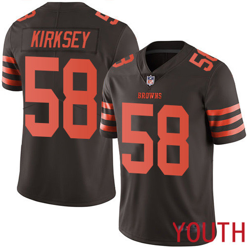 Cleveland Browns Christian Kirksey Youth Brown Limited Jersey #58 NFL Football Rush Vapor Untouchable